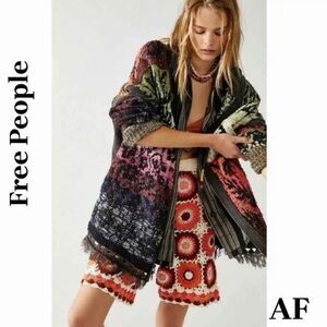 Free People Golden Hour Hoodie Cardi in Multi Color Size S/P New